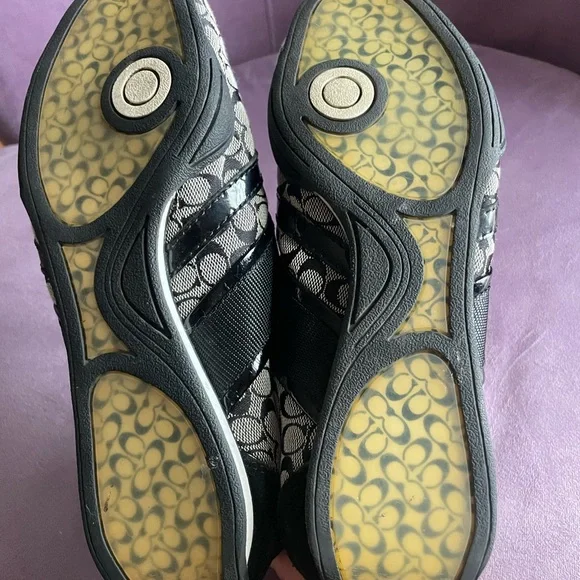 Coach Monogram Black and Gray Sneakers - Picture 5 of 7